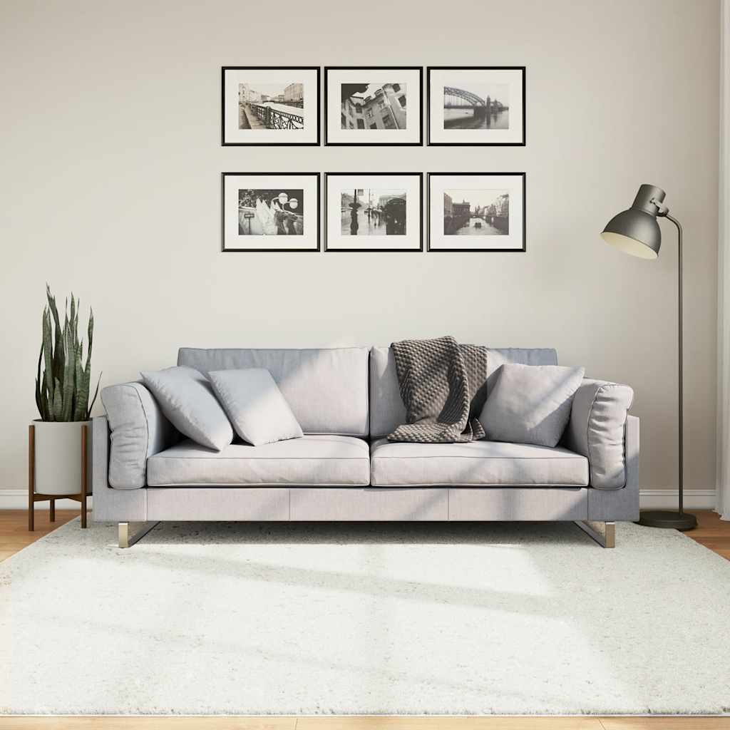Vidaxx tapis oviedo poils ras 200x200 cm crème