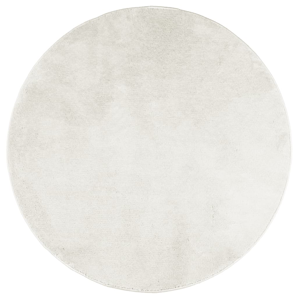 Tapis Vidaxl Oviedo Low -Pile Ø 80 cm Crème -Colored