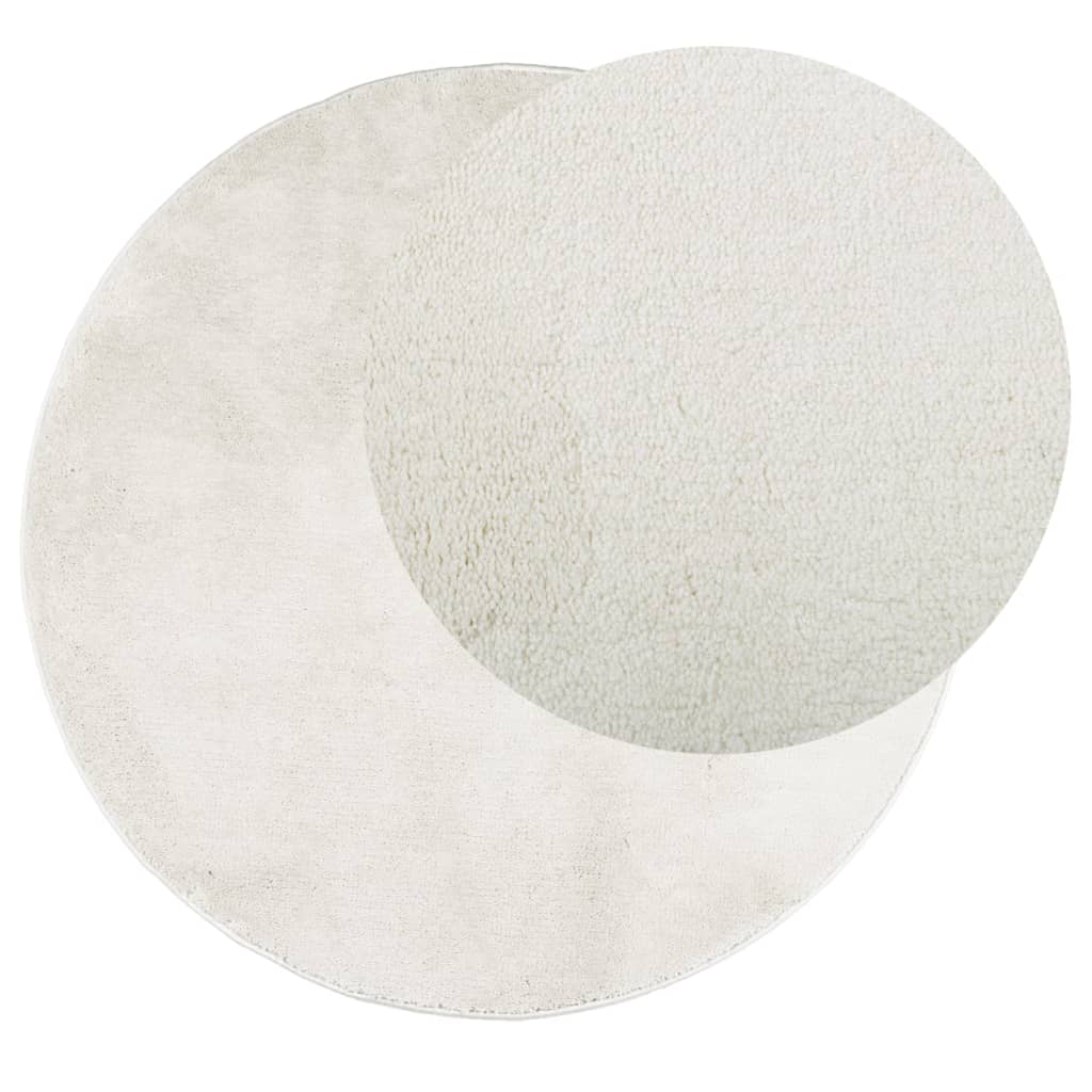 Vidaxx tapis oviedo poils courts ø 160 cm couleur crème