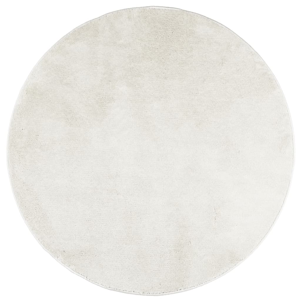 Vidaxl tapis oviedo poils courts ø 200 cm couleur crème