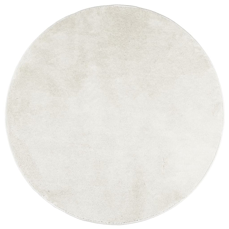 Vidaxl tapis oviedo poils courts ø 200 cm couleur crème