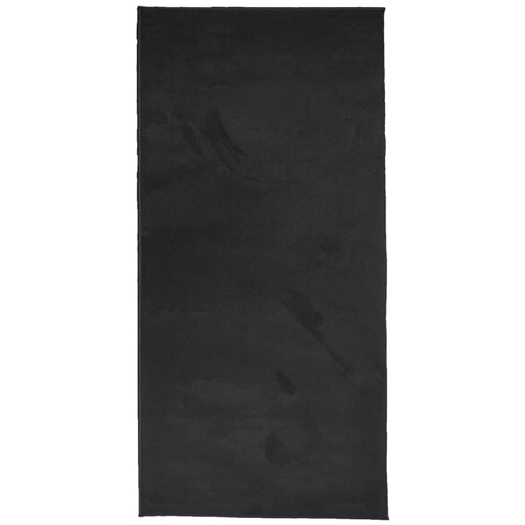 Tapis Vidaxl Oviedo Low -Pile 100x200 cm noir
