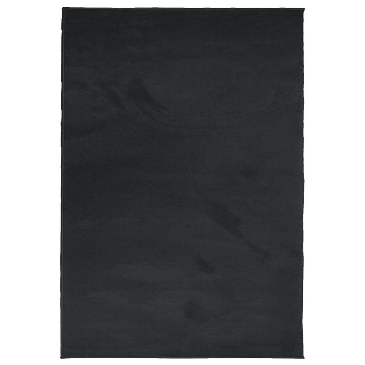 Tapis Vidaxl Oviedo Low -Pile 140x200 cm noir