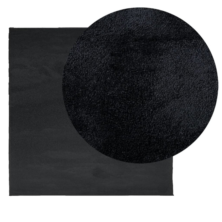 VidaXL tapis oviedo poils ras 200x200 cm noir