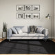 VidaXL tapis oviedo poils ras 200x200 cm noir