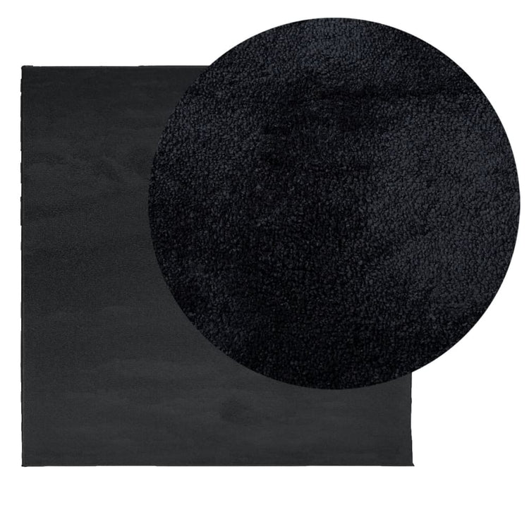 Vidaxx tapis oviedo poils ras 240x240 cm noir