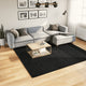 Vidaxx tapis oviedo poils ras 240x240 cm noir