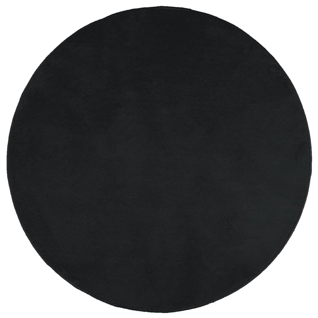 Vidaxx tapis oviedo poils ras ø 160 cm noir