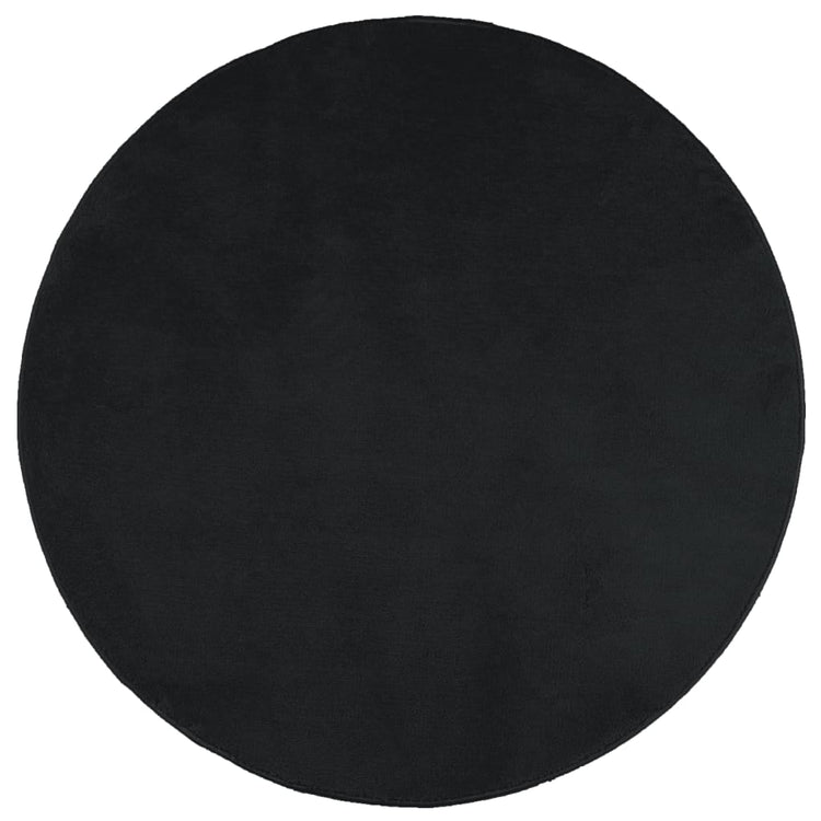 Vidaxx tapis oviedo poils ras ø 160 cm noir