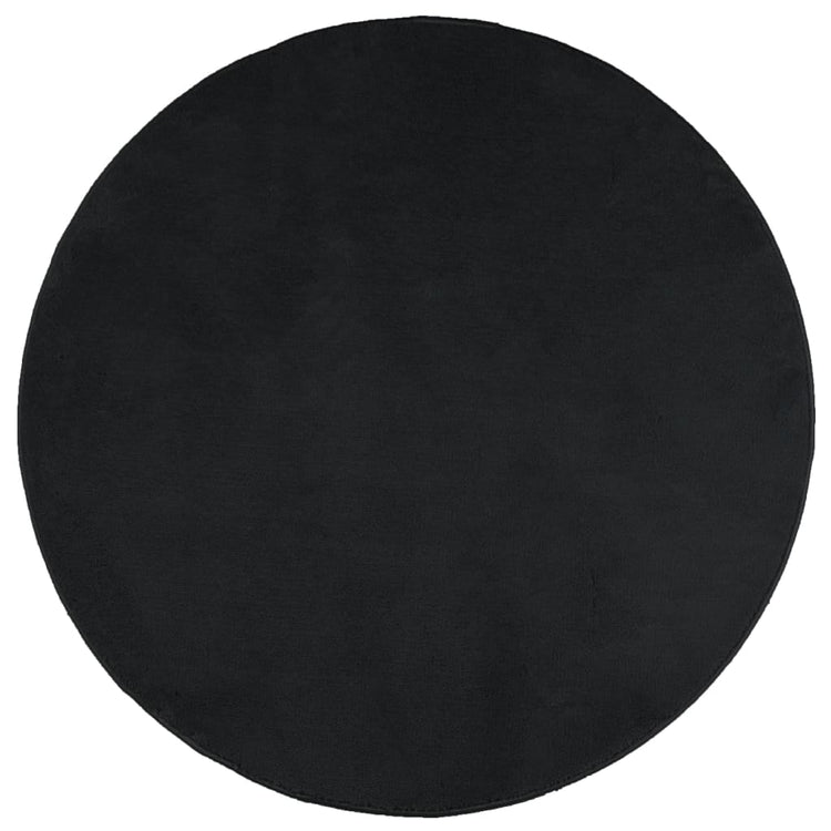 Tapis vidaxl Oviedo Low -Pile Ø 240 cm noir