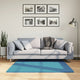 Rapis Vidaxl Oviedo Low -Pile 120x120 cm Turquoise
