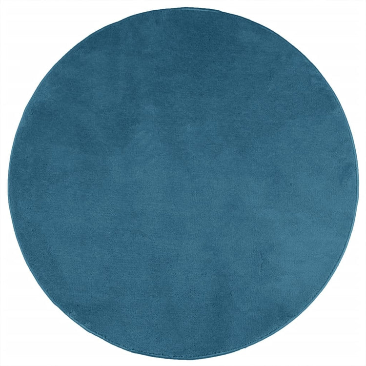 VidaXL tapis oviedo poils courts ø 120 cm turquoise