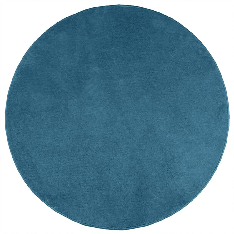 VidaXL tapis oviedo poils ras ø 160 cm turquoise