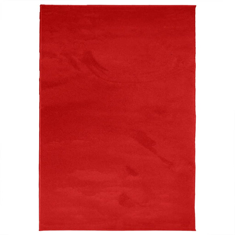 Tapis vidaxl Oviedo Low -Pile 140x200 cm rouge