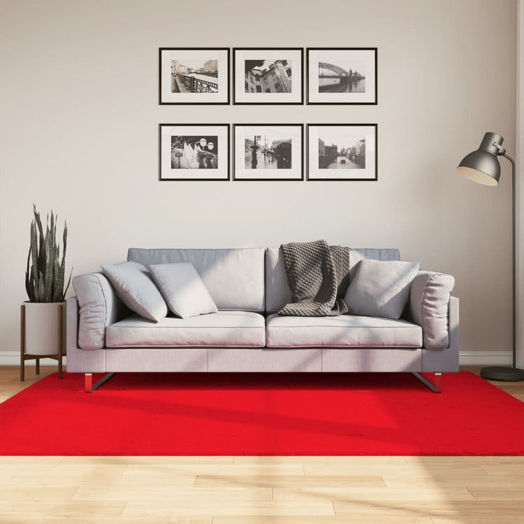 Tapis vidaxl Oviedo Low -Pile 140x200 cm rouge
