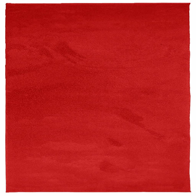 Tapis vidaxl Oviedo Low -Pile 160x160 cm rouge