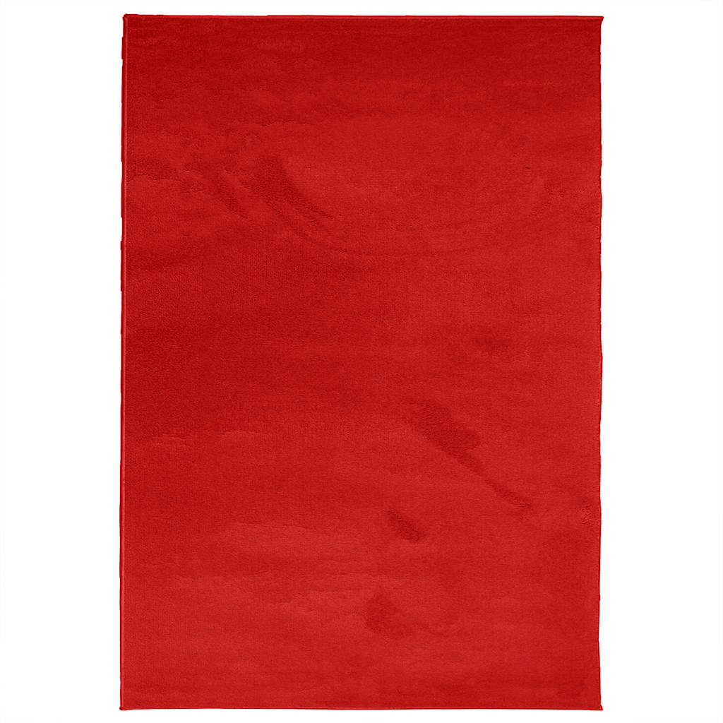 Tapis Vidaxl Oviedo Low -Pile 160x230 cm rouge
