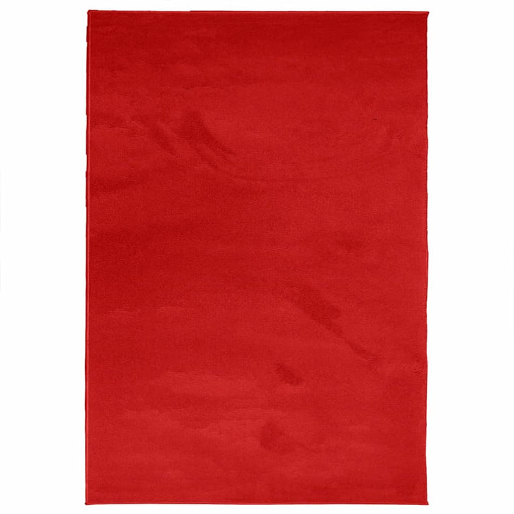 Tapis Vidaxl Oviedo Low -Pile 200x280 cm rouge