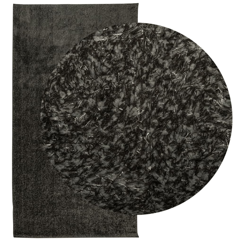 Vidaxl tapis Istan pour un tas haut tas brillant 80x150 cm anthracite -colored
