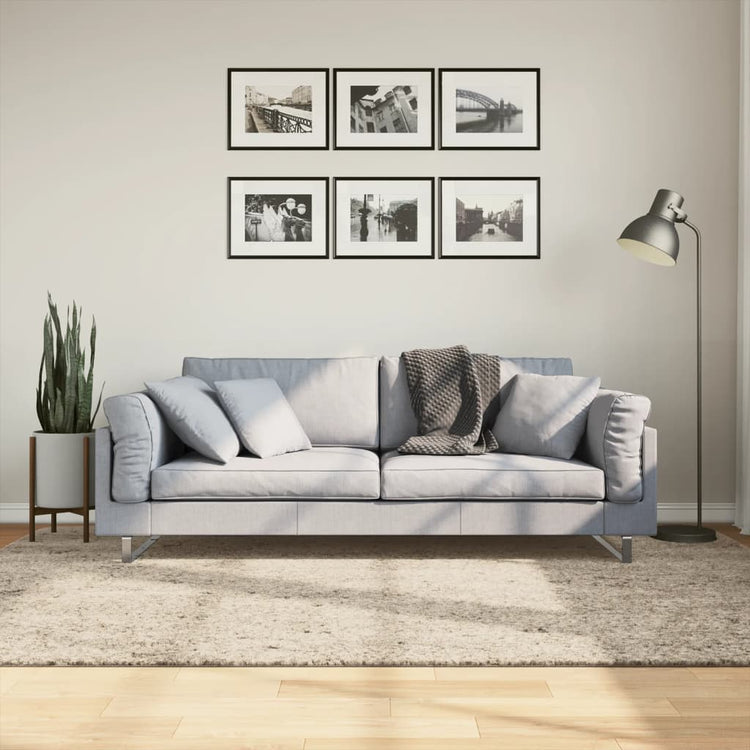 Vidaxl tapis istan hautement brillant 160x230 cm beige