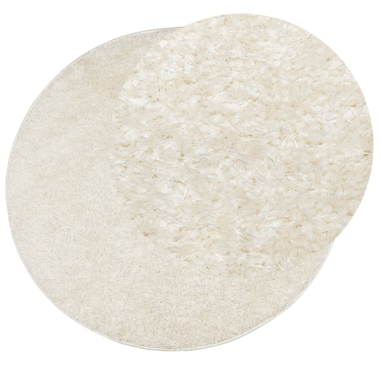 Vidaxl Rapis Istan Long Pile Glossy Ø 200 cm Crème -Colored