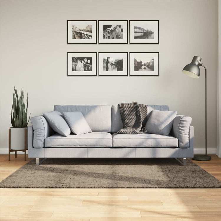 Vidaxl tapis Istan High Pile Glossy 120x170 cm Gray