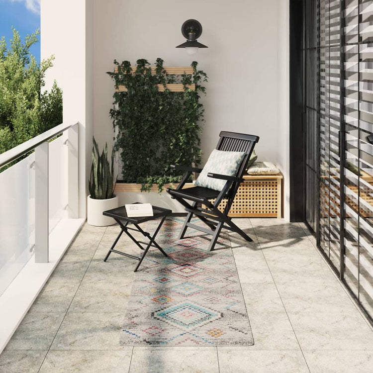 Vidaxl Carpet Arbizu à l'intérieur et à l'extérieur du style vintage 80x250 cm