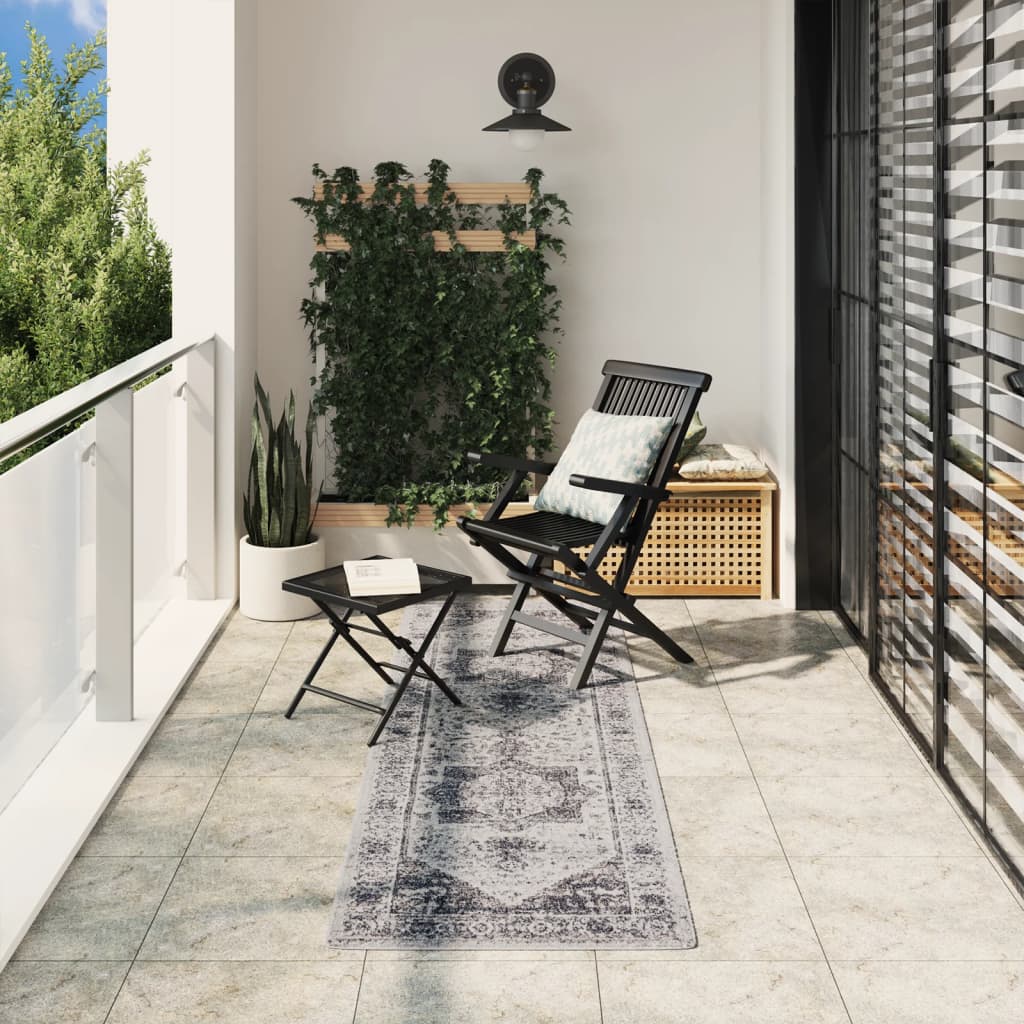 Vidaxl Carpet Arbizu à l'intérieur et à l'extérieur du style vintage 80x250 cm
