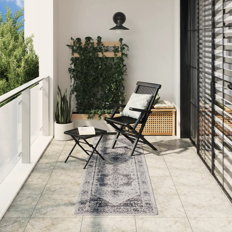 Vidaxl Carpet Arbizu à l'intérieur et à l'extérieur du style vintage 80x250 cm