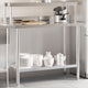 Vidaxx table de travail de cuisine avec étagère supérieure 110x55x120 cm acier inoxydable
