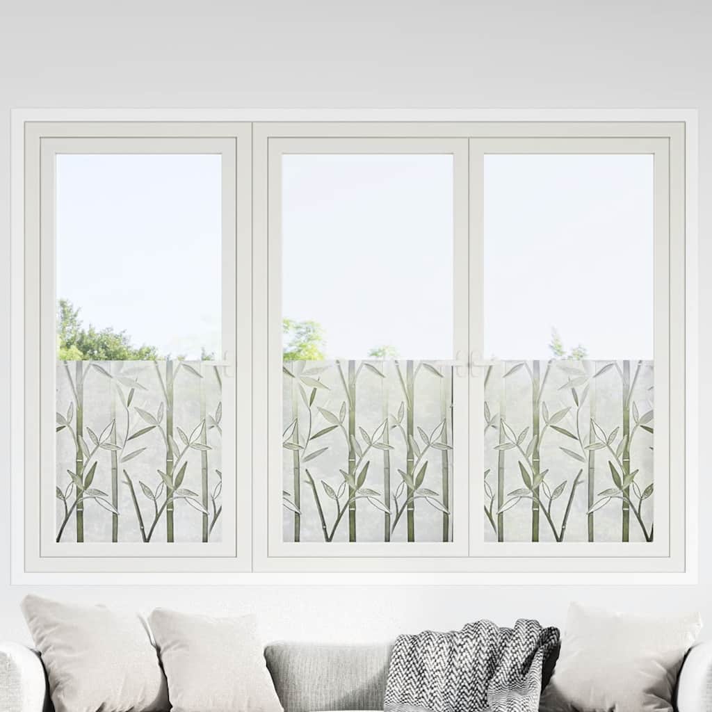 Vidaxx films pour fenêtres 2 pcs motif bambou mat PVC
