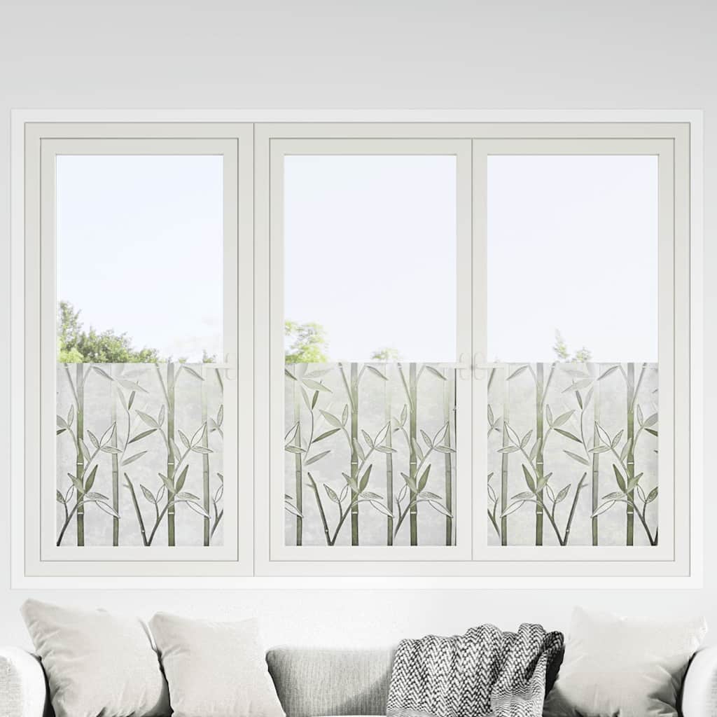 Vidaxx films pour fenêtres 4 pcs motif bambou mat PVC