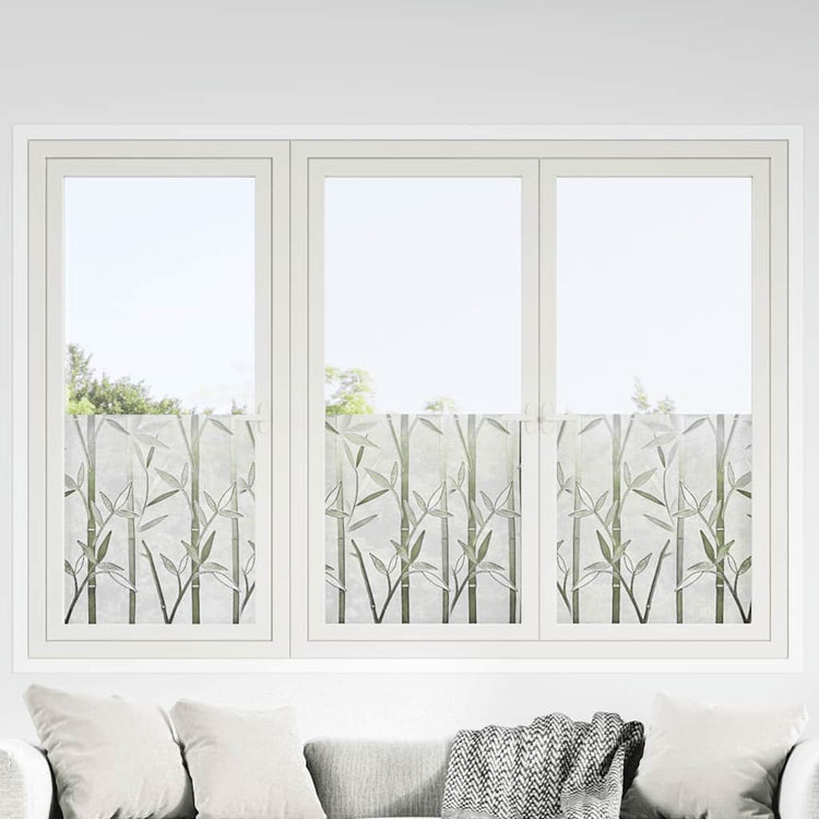 Vidaxx films pour fenêtres 4 pcs motif bambou mat PVC
