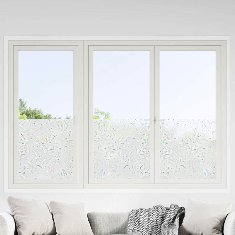 Vidaxx films pour fenêtres 4 pcs motif fleur mat PVC