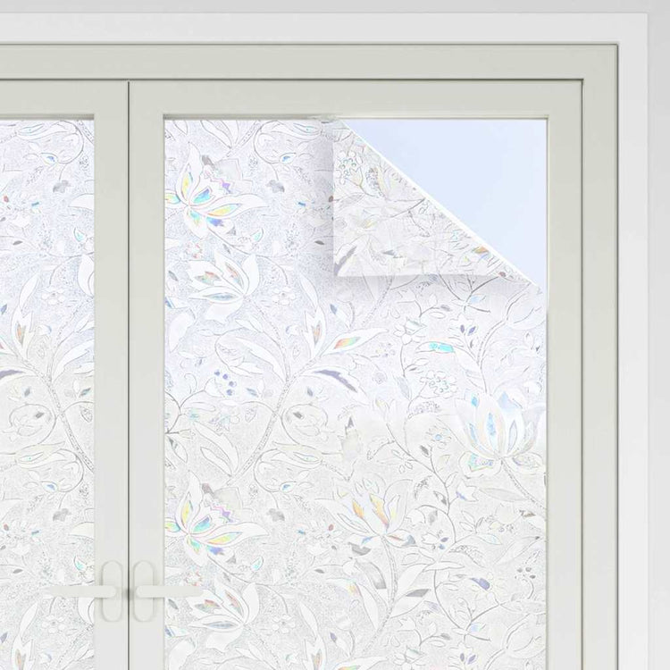 Vidaxx films pour fenêtres 4 pcs motif fleur mat PVC