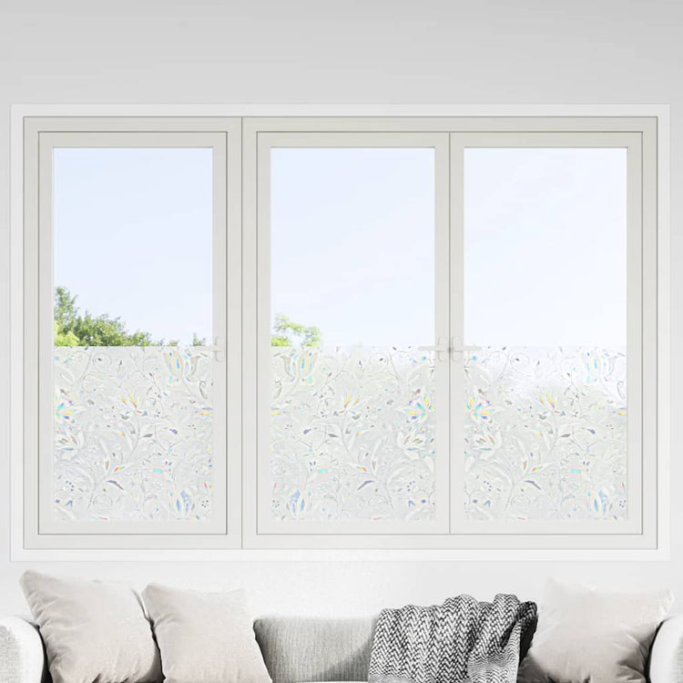 Vidaxx films pour fenêtres 4 pcs motif fleur mat PVC