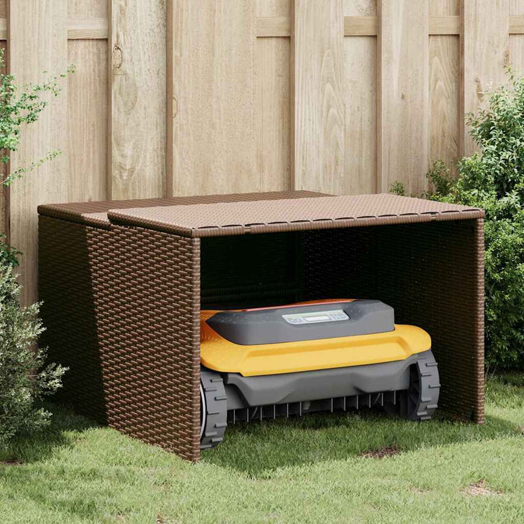 Vidaxx garage pour robot tondeuse 86x90x52 57 cm poly rotin marron