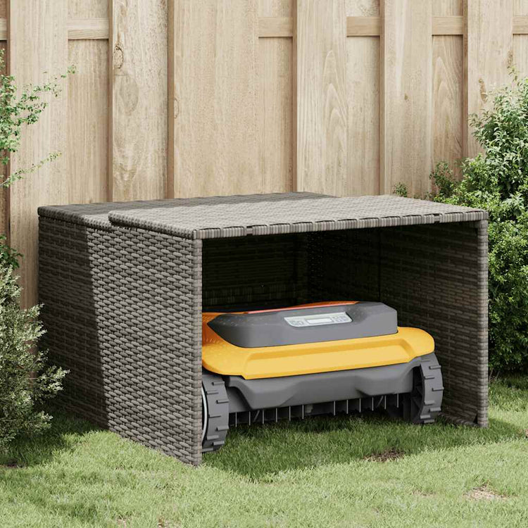 Vidaxx garage pour robot tondeuse 86x90x52 57 cm poly rotin gris