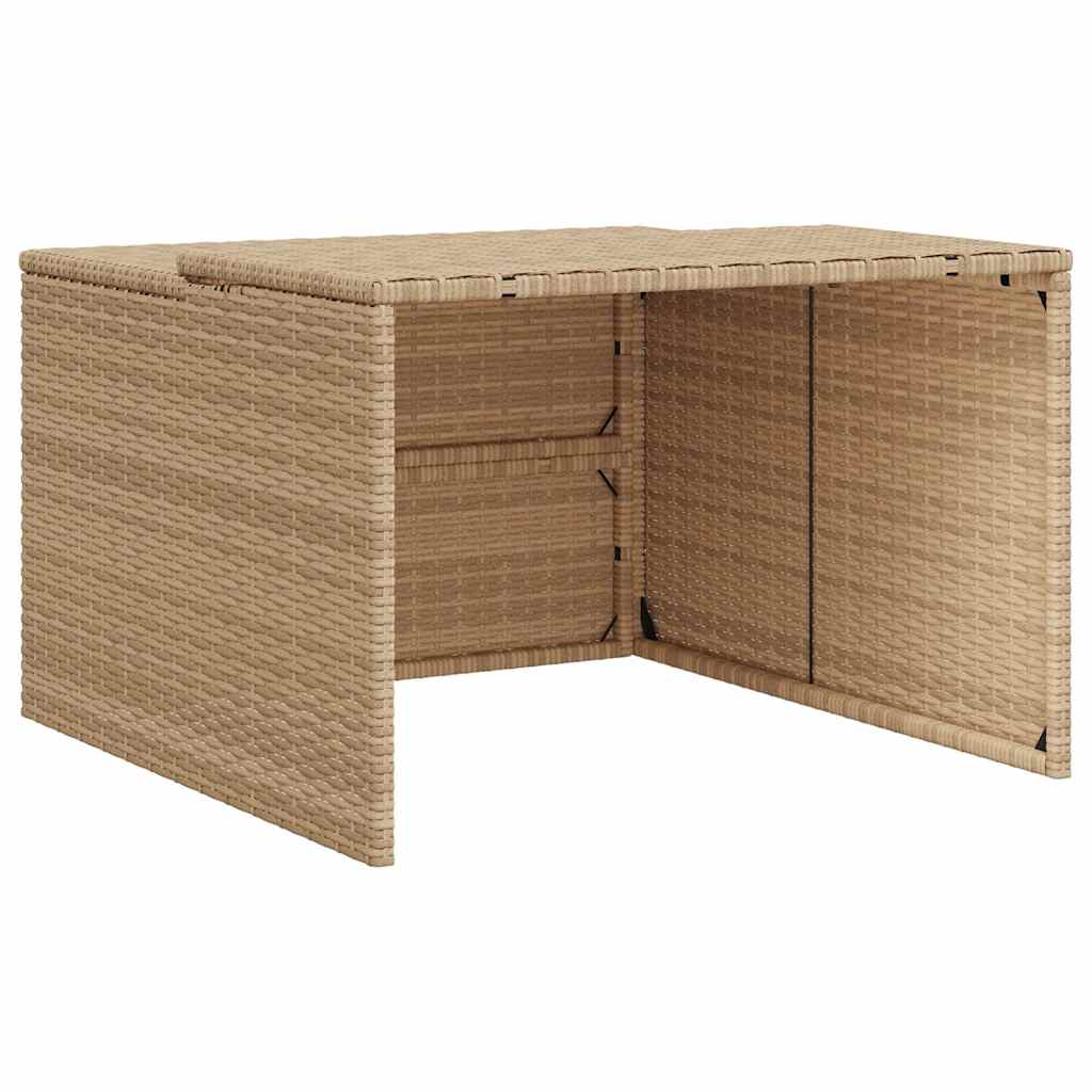 Vidaxx garage pour robot tondeuse 86x90x52 57 cm poly rotin beige