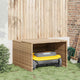 Vidaxx garage pour robot tondeuse 86x90x52 57 cm poly rotin beige
