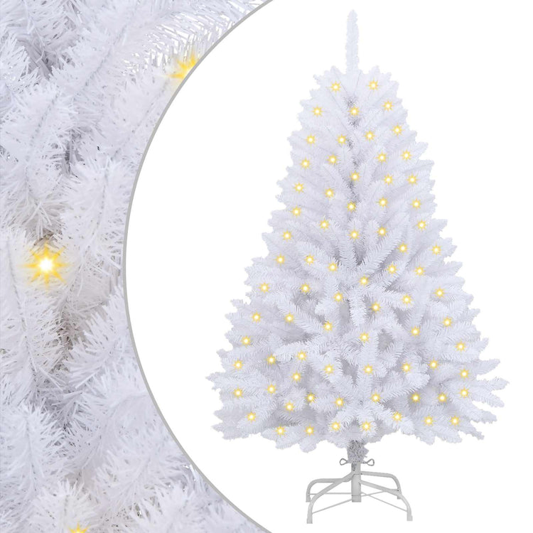 Vidaxx sapin de Noël artificiel avec 150 LED blanc 120 cm PVC et métal