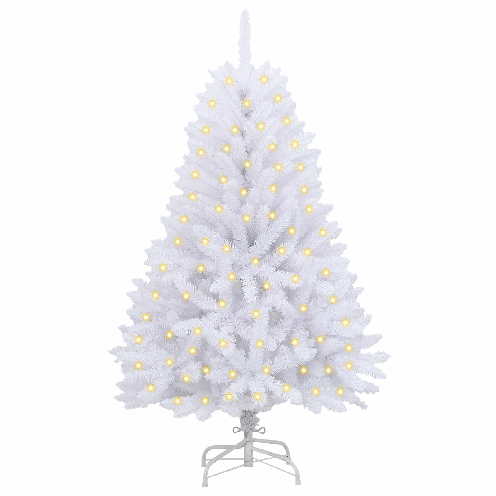 Vidaxx sapin de Noël artificiel avec 150 LED blanc 120 cm PVC et métal