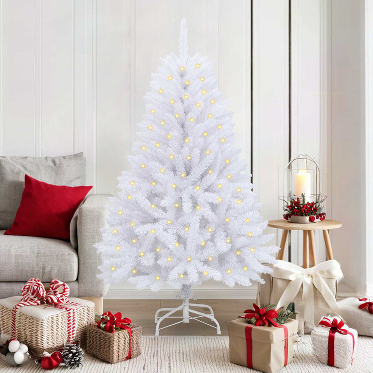 Vidaxx sapin de Noël artificiel avec 150 LED blanc 150 cm PVC et métal