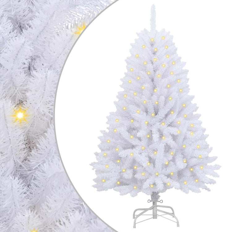 Vidaxx sapin de Noël artificiel avec 150 LED blanc 150 cm PVC et métal