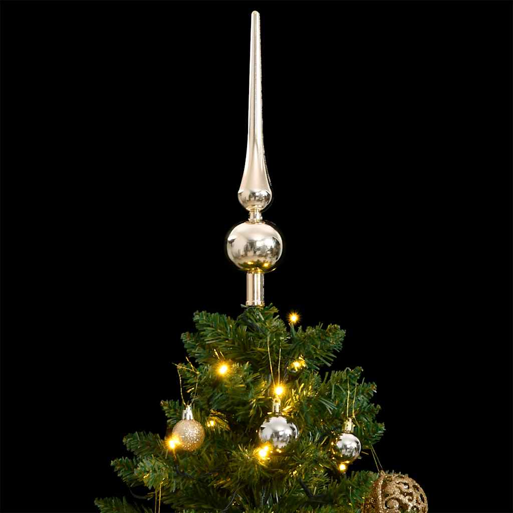 Vidaxx sapin de Noël artificiel avec charnières 150 LED et boules de Noël 150 cm