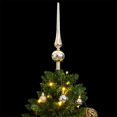 Vidaxx sapin de Noël artificiel avec charnières 150 LED et boules de Noël 150 cm