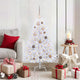 Vidaxx sapin de Noël artificiel blanc 68 x 68 x 120 cm PVC et métal