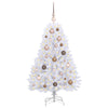 Vidaxx sapin de Noël artificiel blanc 68 x 68 x 120 cm PVC et métal
