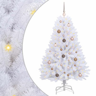 Vidaxx sapin de Noël artificiel blanc 80 x 80 x 150 cm PVC et métal