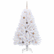 Vidaxx sapin de Noël artificiel blanc 80 x 80 x 150 cm PVC et métal - afbeelding 3